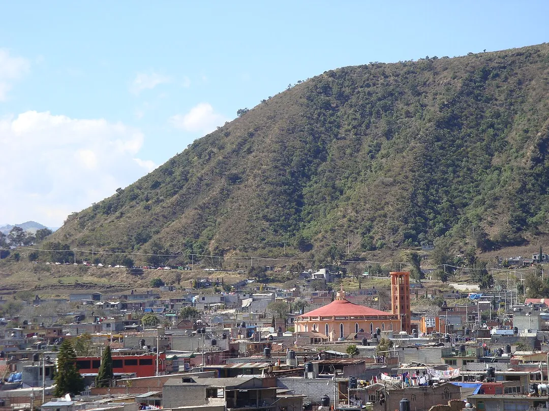 Vista al poniente desde panteón de San Matías Cuijingo