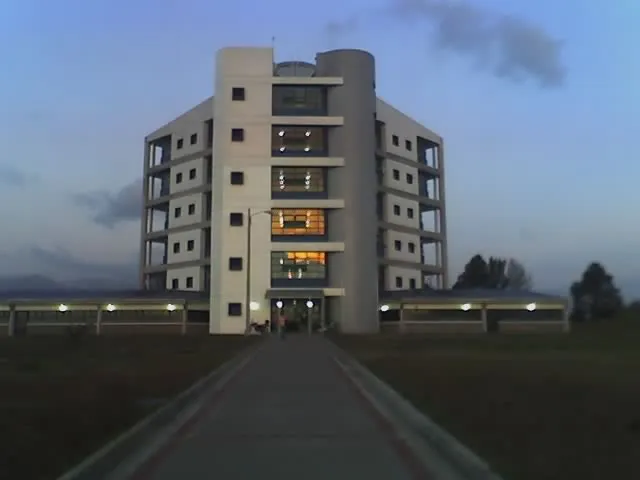 It is a photograph of the building of the School of Electrical Engineering of the University of Costa Rica, in the City of Research, San José, capital of Costa Rica.