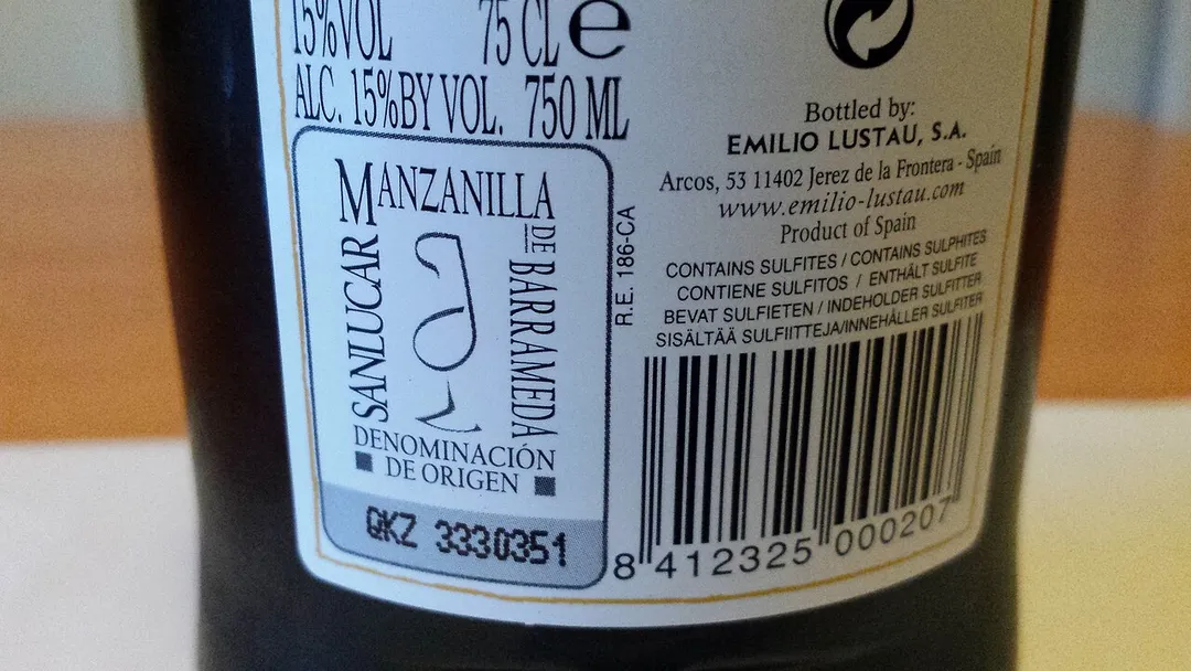 Etiqueta DO Sanlucar Cádiz