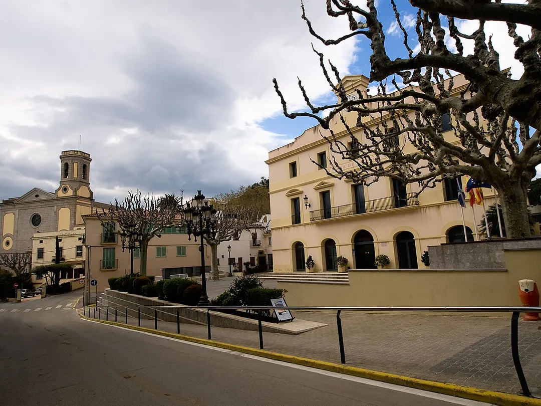 City council and church of St. Andreu de Llavaneres (Catalonia, Spain)