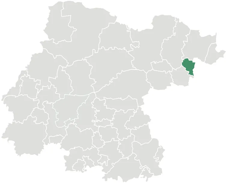 Ubicación del municipio de Santa Catarina en el Estado de Guanajuato, México.
