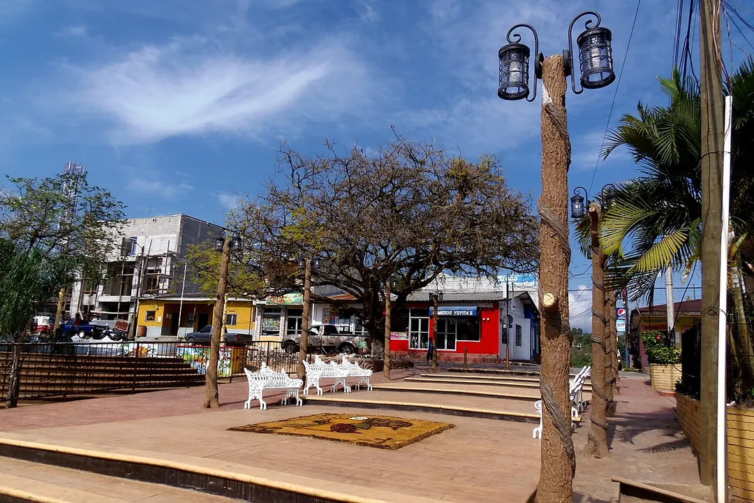 Parque del municipio de Santa Cruz de Yojoa, al sur del departamento de Cortés, Honduras