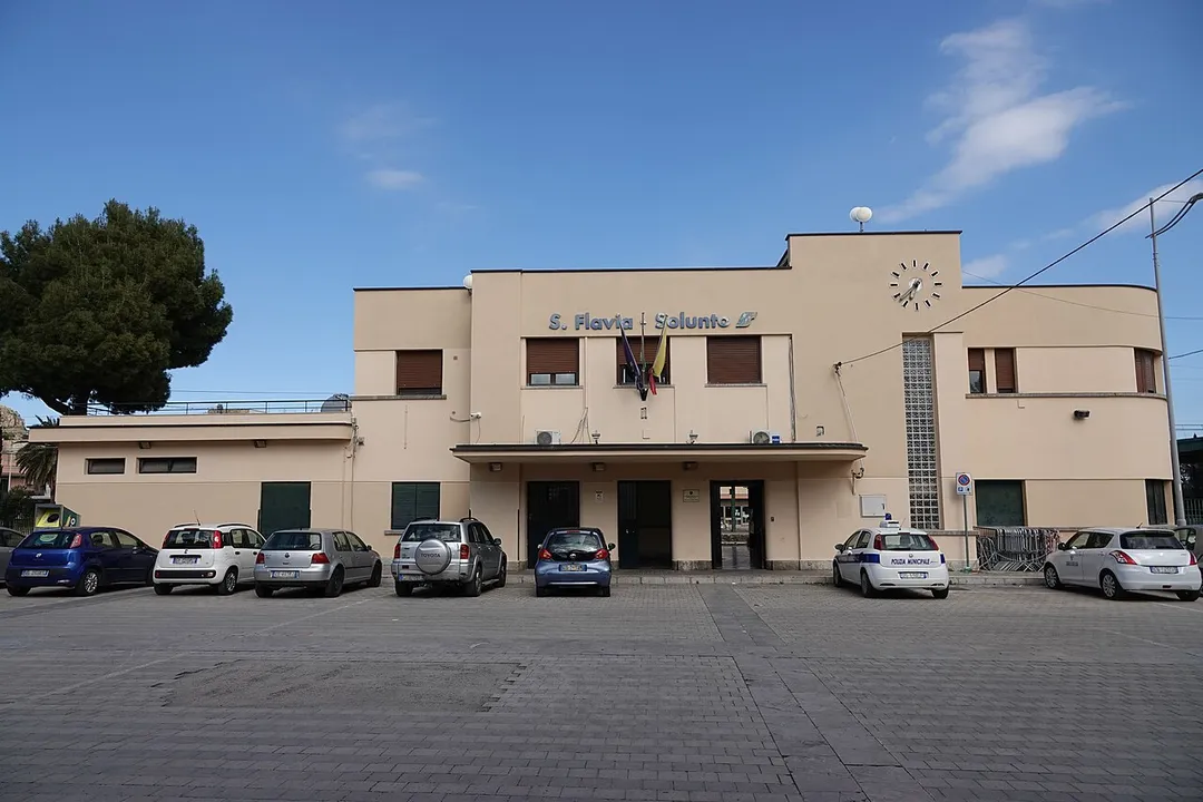 Santa Flavia-Solunto-Porticello railway station in Sicily.