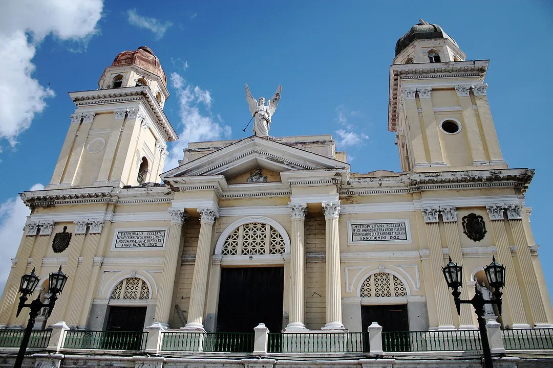 500px provided description: Cathedral of Santiago, between "Jos? Maria Heredia" and "Santo Tom?s" streets. [#Cuba ,#Cathedral ,#Santiago]