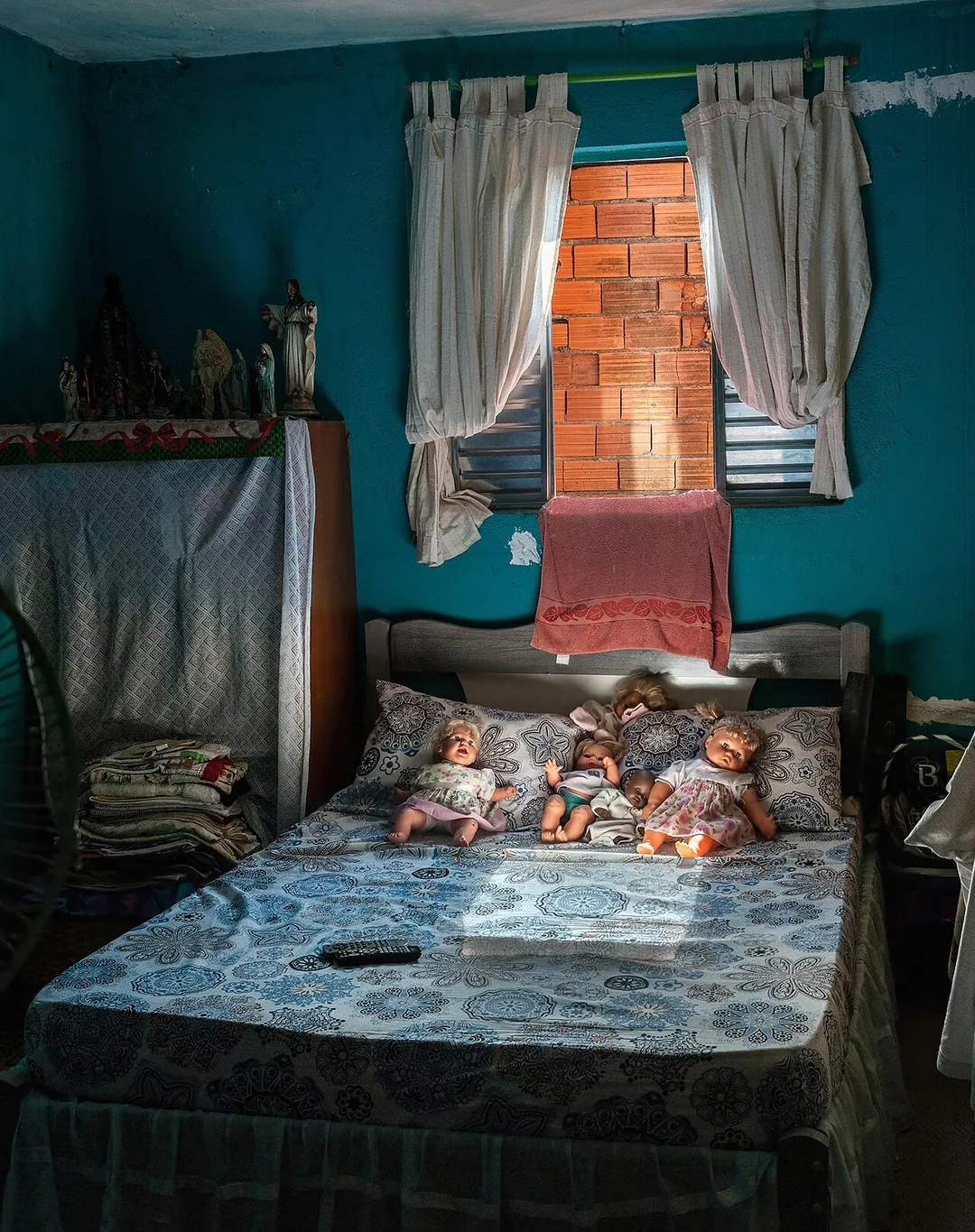 Typical favela room of a dwelling house around of São Paulo city at Santo André