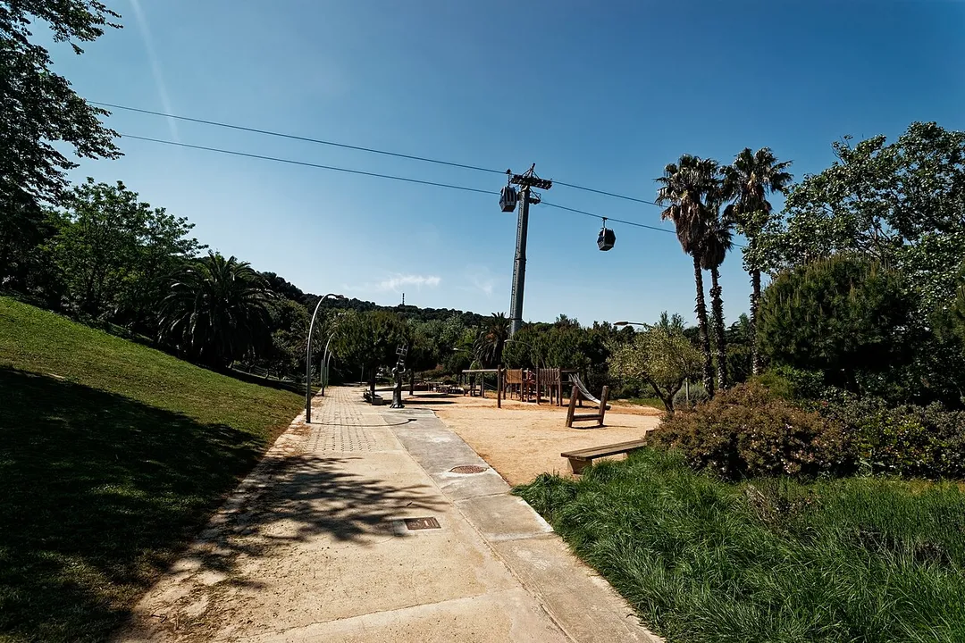 Barcelona - Montjuïc - Jardins de Joan Brossa - View SSW