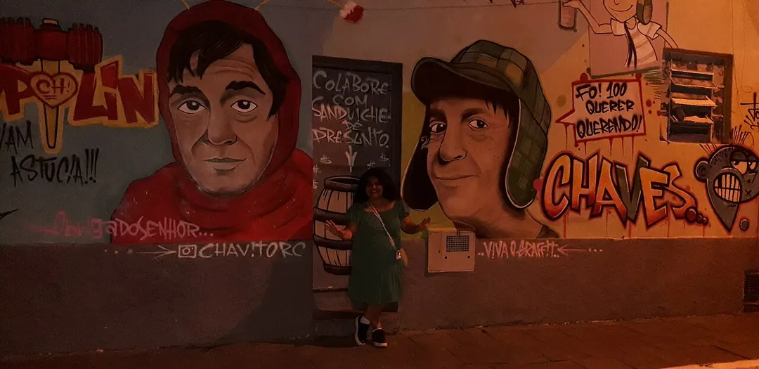 arte grafite com representação do icônico personagem de Chaves em São Sebastião, São Paulo