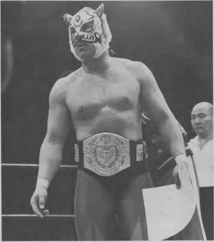 Tiger Mask as the WWF Junior Heavyweight Champion, 1982