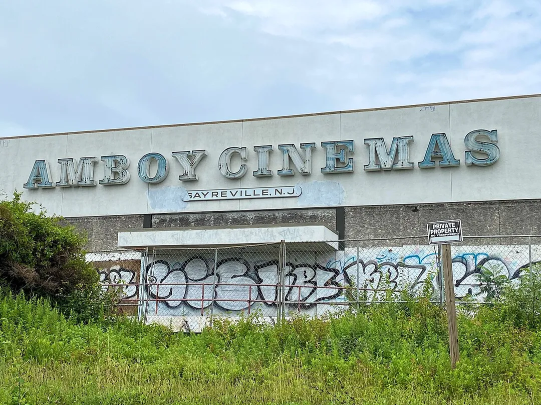 A view of the abandoned Amboy Cinemas, which opened in 1979 and closed in 2005.  Slated to be demolished in 2023