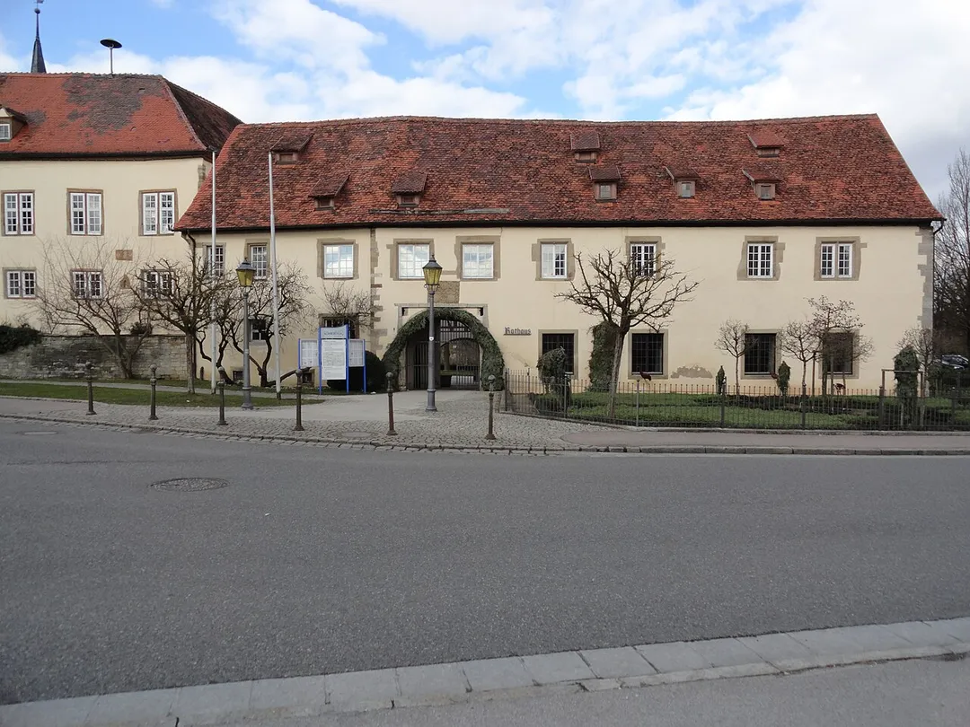 The town hall in Schrozberg, Germany.