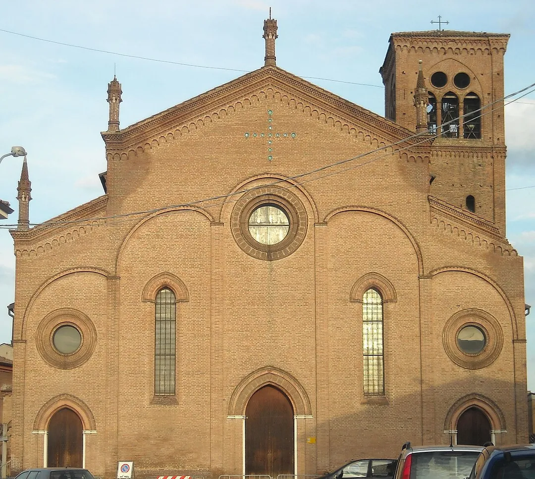 La chiesa arcipretale di Bondeno in provincia di Ferrara, costruita nel XII secolo.