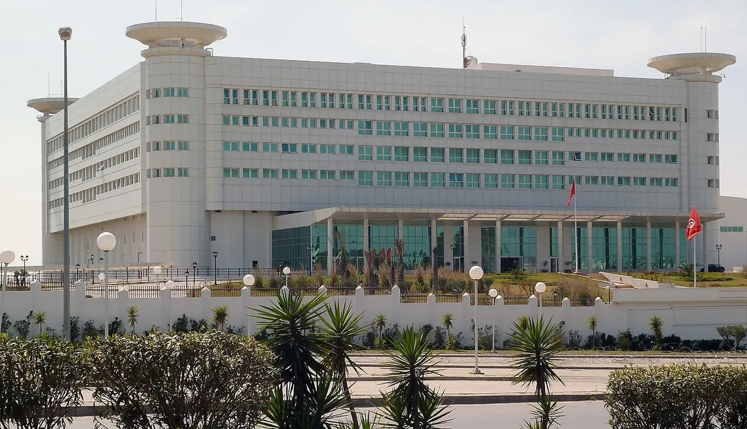 Bâtiment de la télévision nationale tunisienne à Tunis