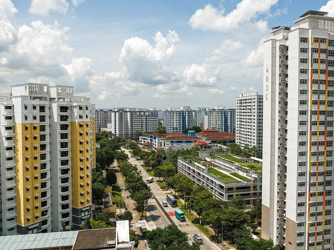View of HDB flats along Sembawang Drive, taken from Block 484.
