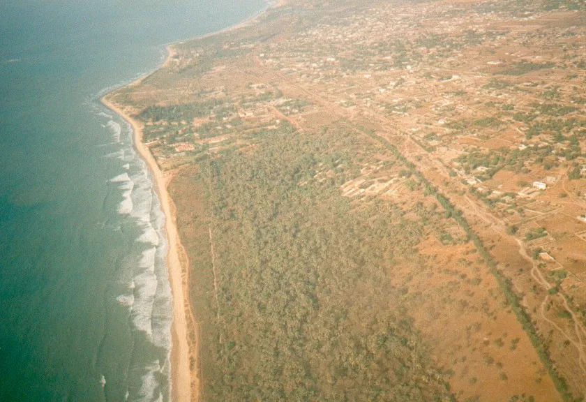 Flying into Gambia