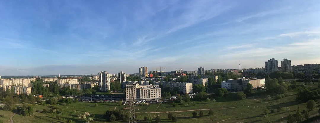 Panoramic view of Vilnius Šeškinė district