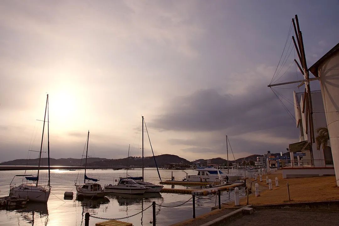 Ushimado Port in Ushimado, Setouchi, Okayama prefecture, Japan