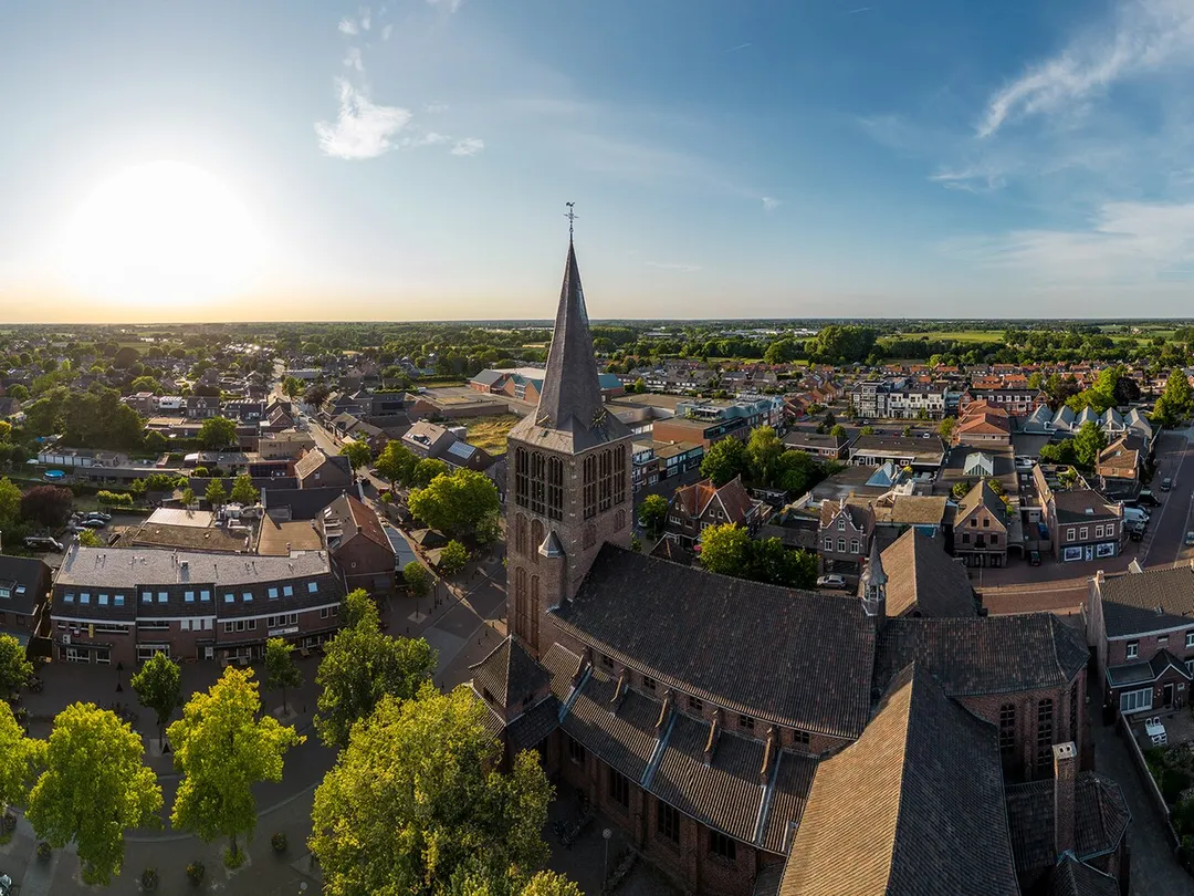 Panorama of the village Sevenum in Limburg The Netherlands