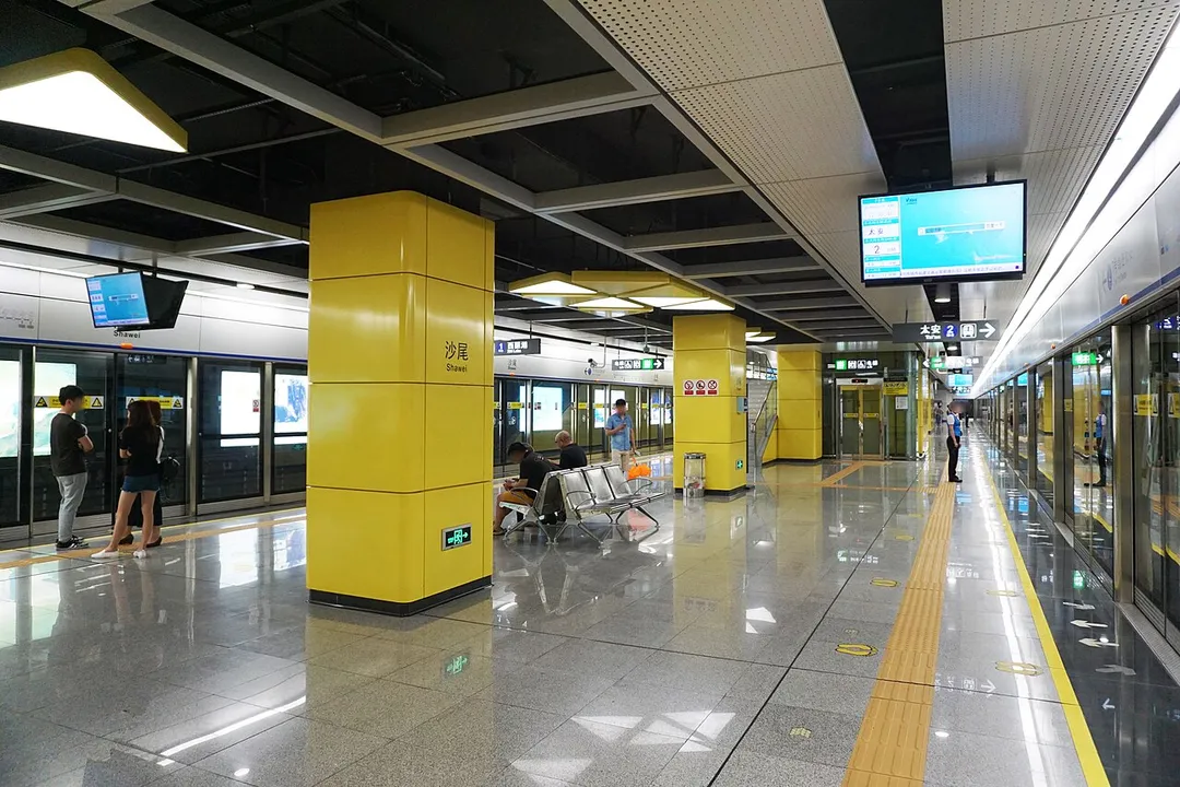 Shawei Station in Futian District, Shenzhen.
