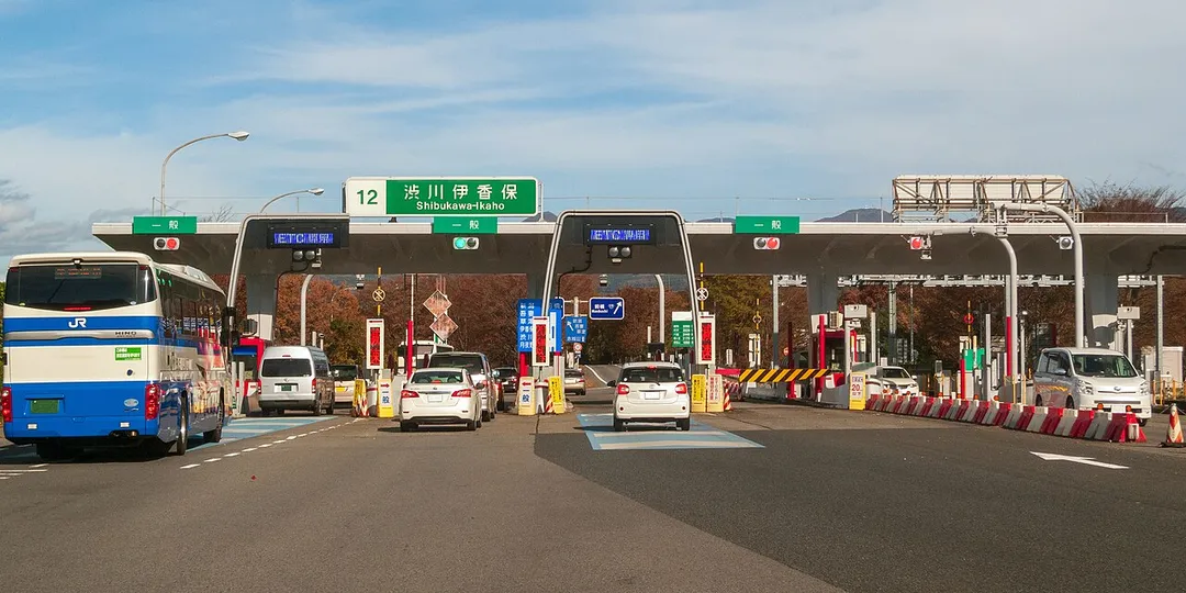 Shibukawa-Ikaho Interchange on the Kan-etsu Expressway in Shibukawa City, Gunma Prefecture, Japan