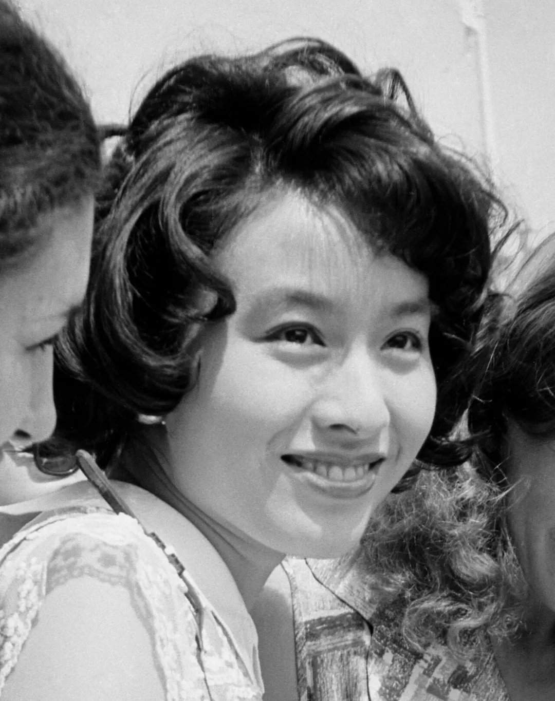 Japanese actress, Golden Globe Award winner Yoko Shimada signs autographs for fans during the 9th Moscow International Film Festival, Moscow, July 1975