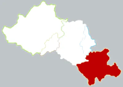 Location of Shuangfeng county in Loudi city, China