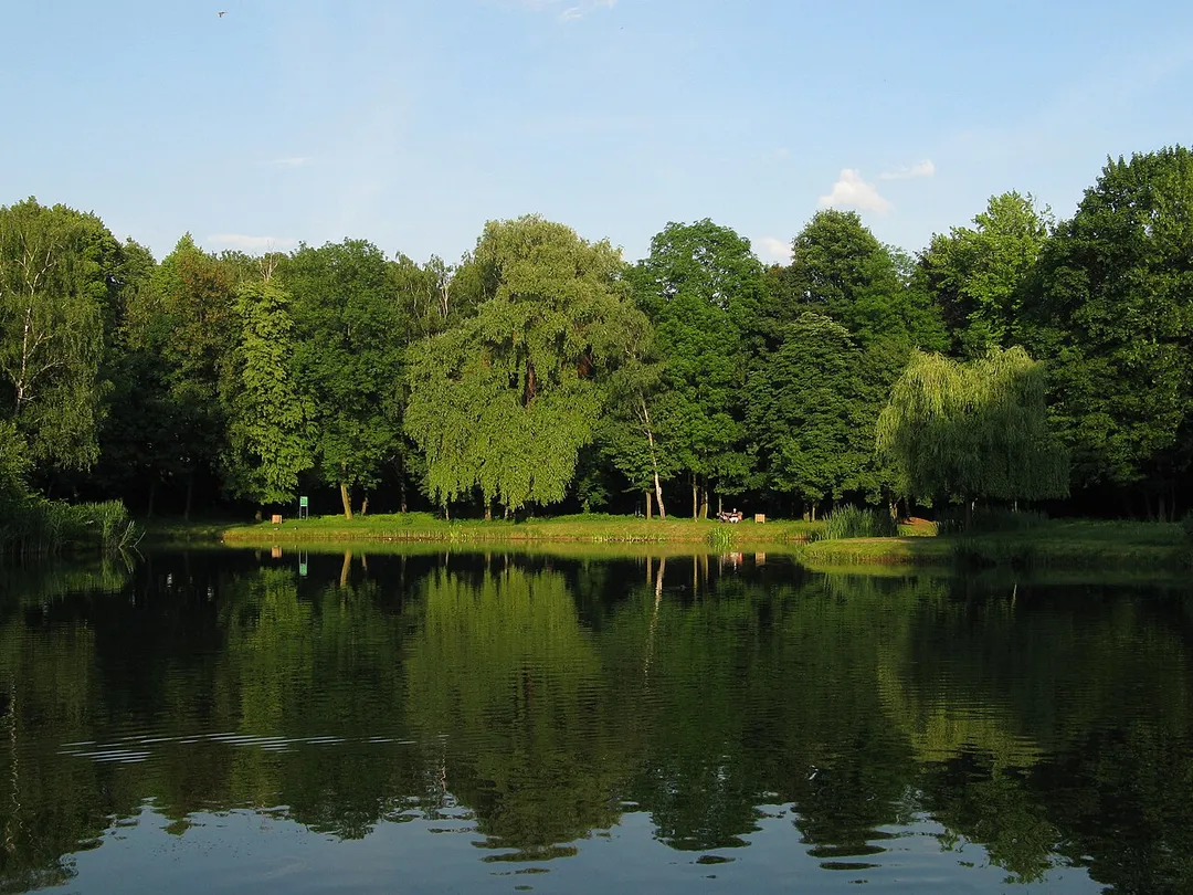 Siemianowice Śląskie, Poland, the pond in Górnik park.