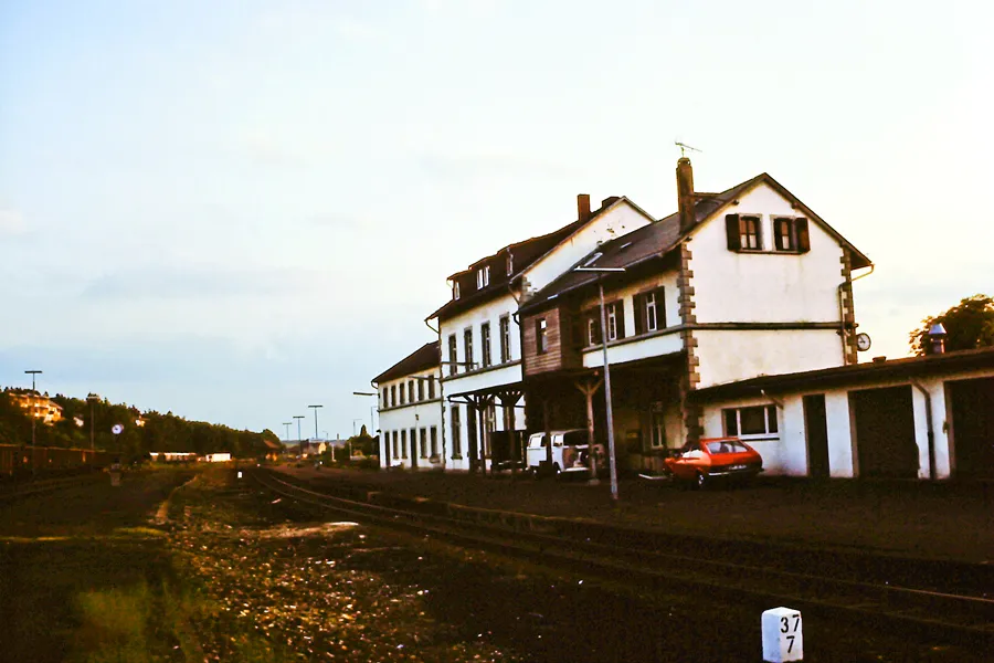 stillgelegter Bahnhof Simmern/Hunsrück, 1986