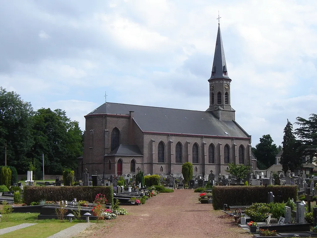 Church of Saint Denis in Sint-Denijs-Westrem. Sint-Denijs-Westrem, Gent, East Flanders, Belgium