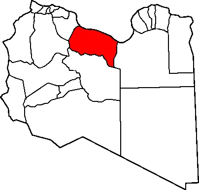 map of Libya with Surt district highlighted