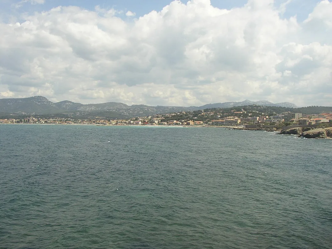 Sight of the city of Six-Fours-les-Plages, in Var (south-east of France).