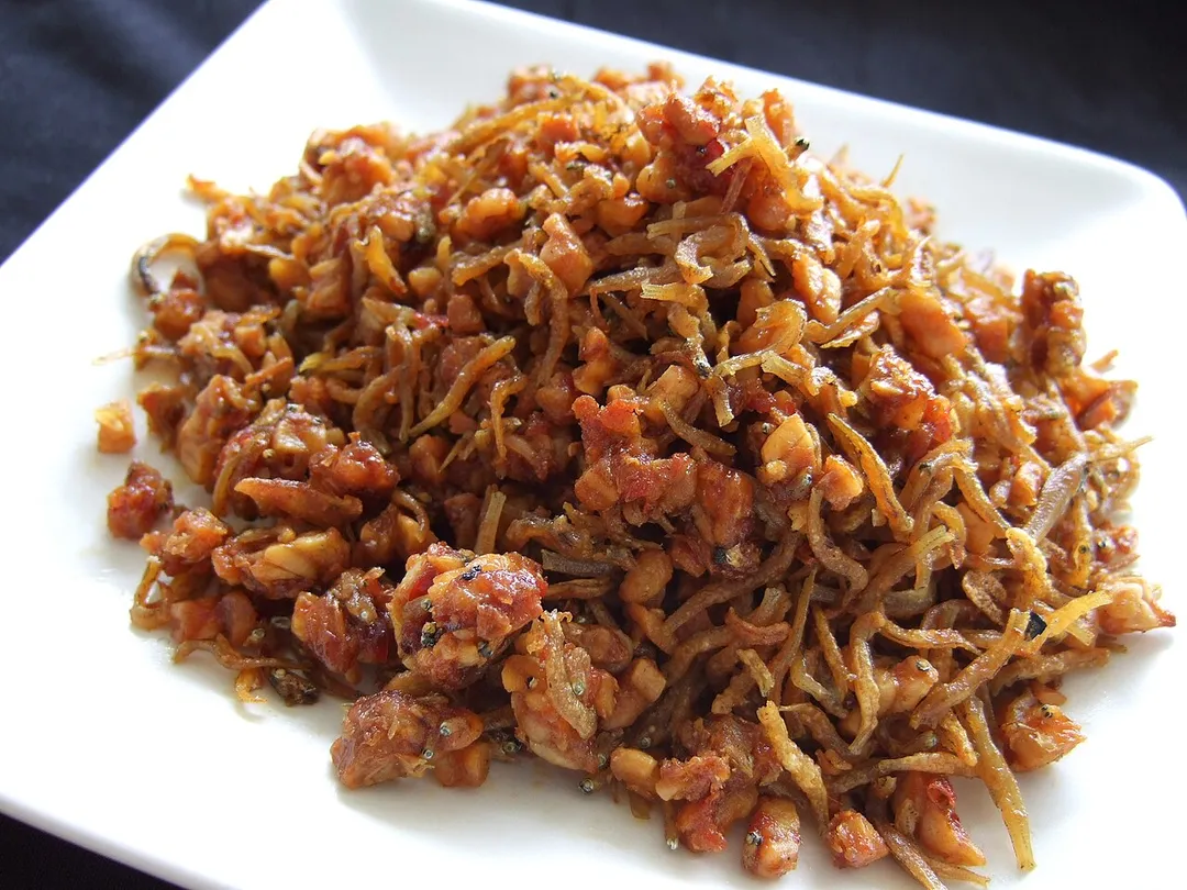 Dried Anchovy and tempe in chili sauce