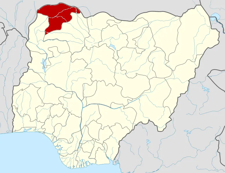 Map locator of Nigeria.