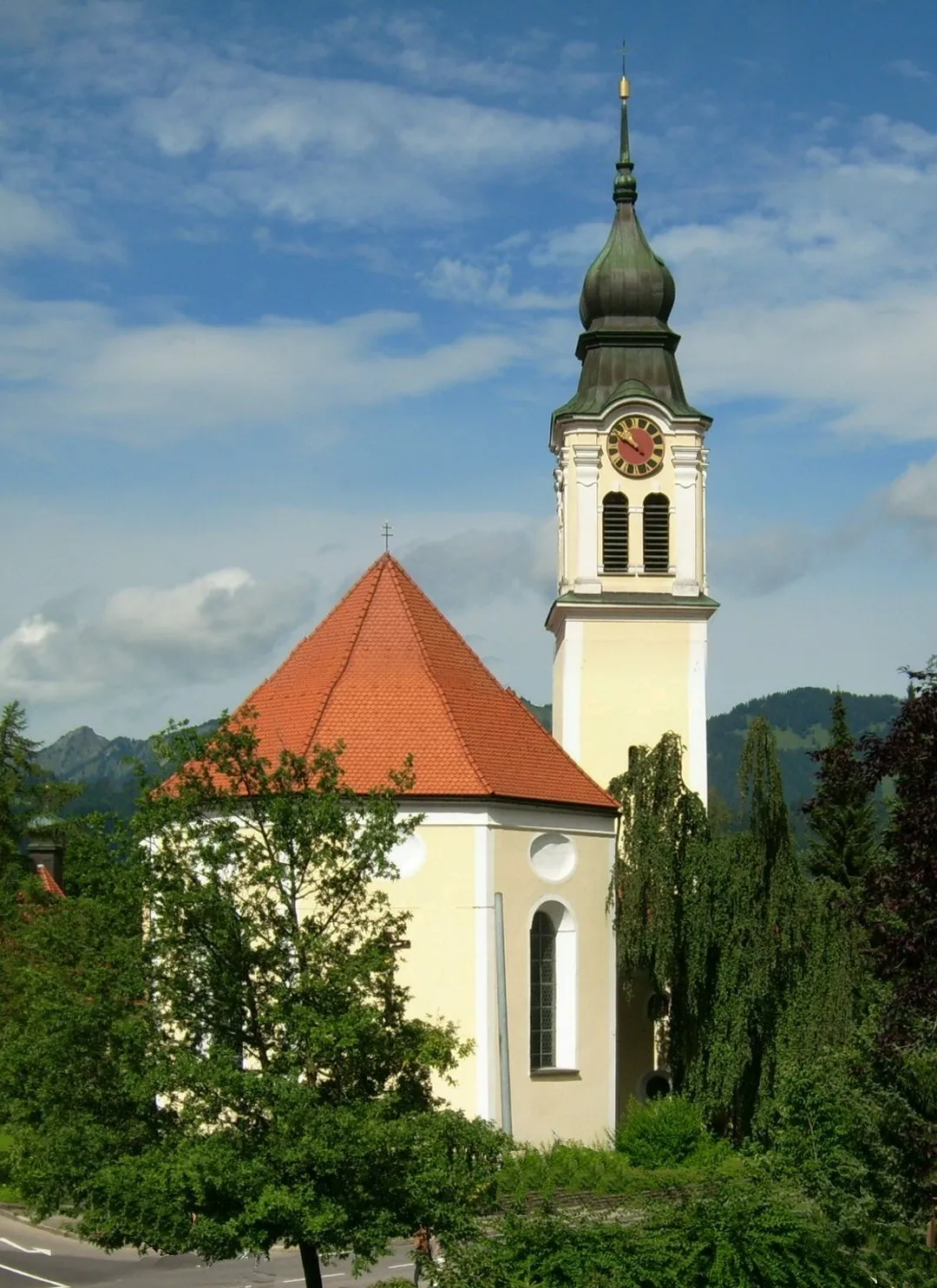 Sonthofen, view of St Michael's Parish Church from east.