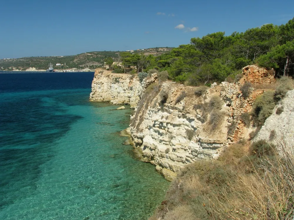 The cliff of Souda island viewed from the walls of "Linguetta".