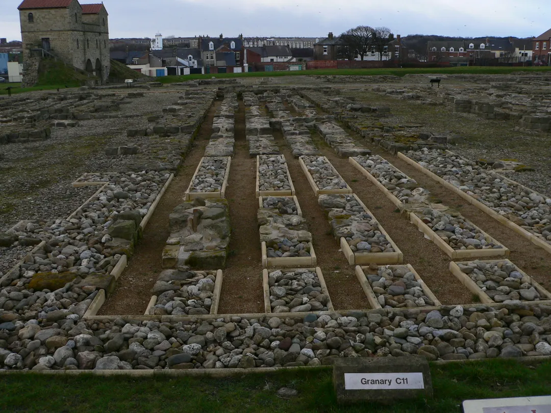 The granaries at Arbeia Roman Fort in South Shields, near Newcastle-upon-Tyne.