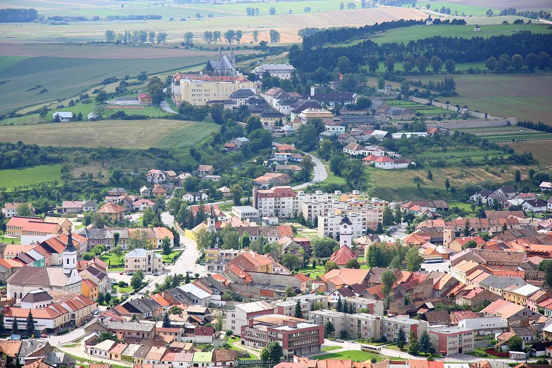 Spišské Podhradie - pohľad zo Spišského hradu.