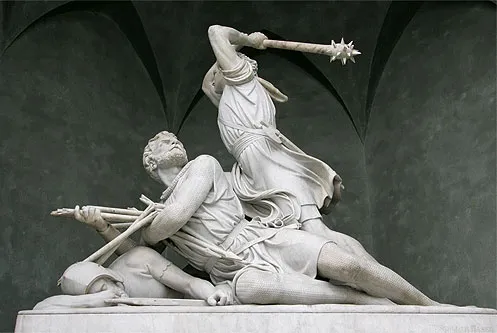 Stans: Arnold Winkelried-Denkmal von Ferdinand Schlöth beim Dorfplatz