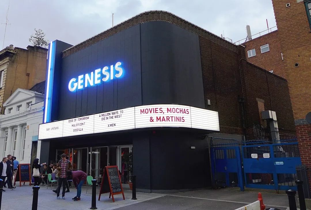Each time I've returned during the last year or two, it's looked a little bit different, and it's clearly being done up in stages. Finally the marquee is finished. A lovely cinema now. (<a href="https://www.flickr.com/photos/55935853@N00/2878963001/">Older photo of it.</a>)
Address: 93-95 Mile End Road.
Former Name(s): Coronet; Cannon; ABC Mile End; Empire.
Owner: (<a href="http://www.genesiscinema.co.uk/" rel="nofollow">website</a>).
Links:
<a href="http://london.randomness.org.uk/wiki.cgi?Genesis_Cinema" rel="nofollow">Randomness Guide to London</a>

<a href="http://cinematreasures.org/theaters/13867" rel="nofollow">Cinema Treasures</a> (history)