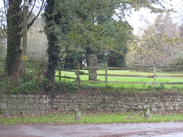 Ancient cross in the grounds of Tretheague House