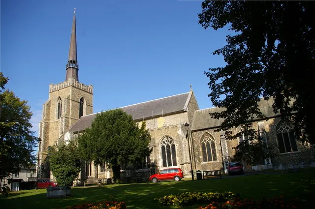Church of St Peter and St Mary in Stowmarket, Suffolk, England. A Grade I listed medieval church.