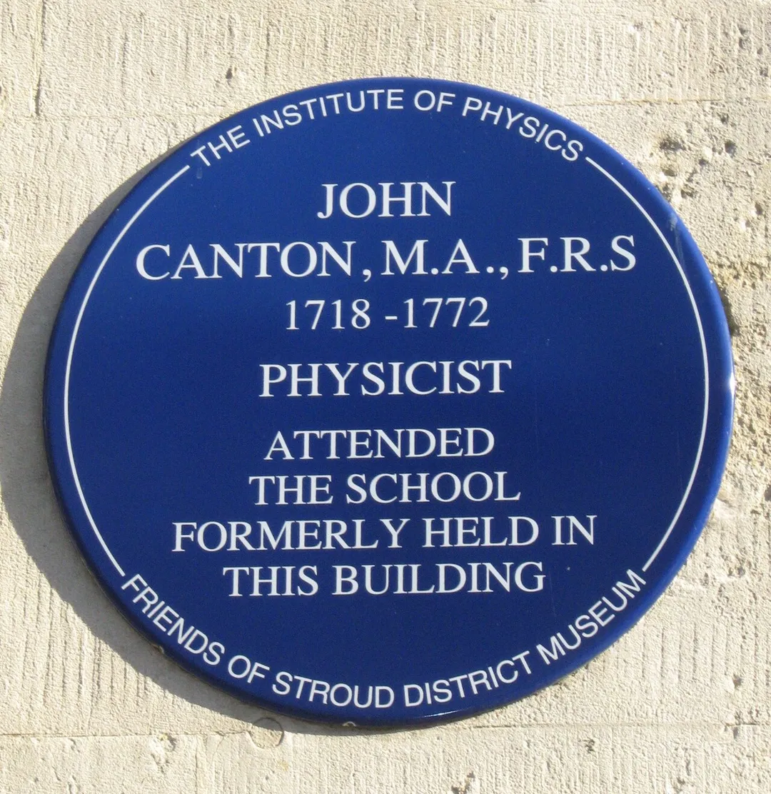 Plaque to John Canton in the Shambles, Stroud, England