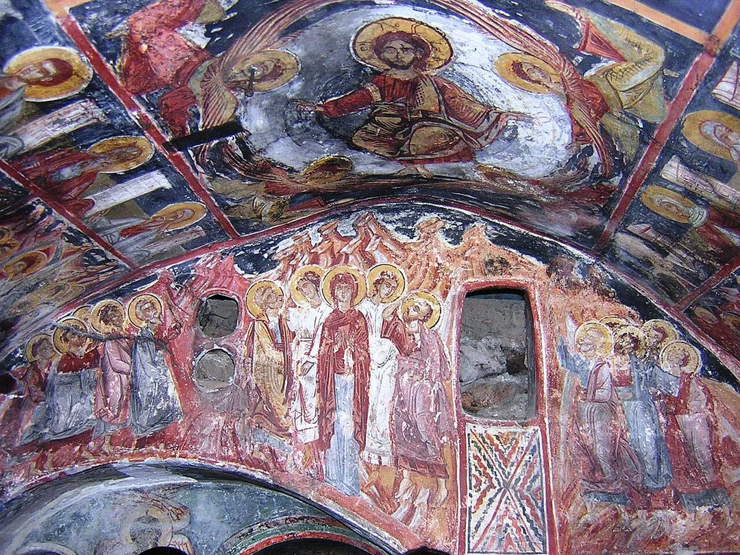 Frescoes from the rock church of Kalishta, near Struga