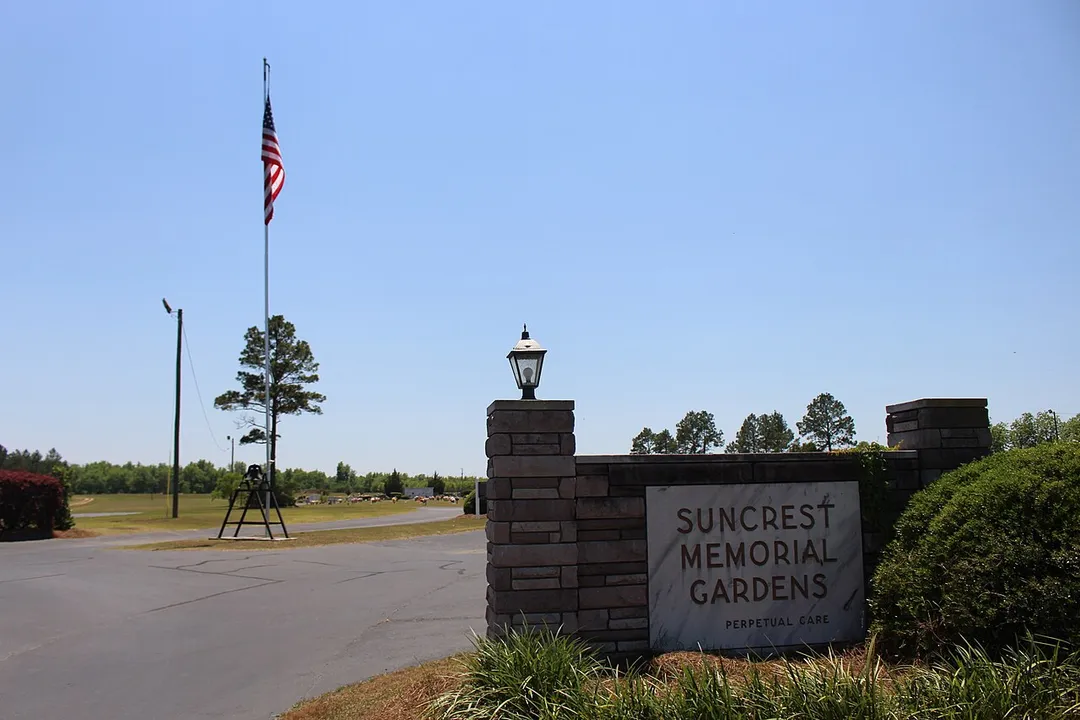 Suncrest Memorial Gardens, 2441 Georgia Highway 37 West, Moultrie, Colquitt County, Georgia 31768.  The cemetery has a Moultrie mailing address but is located outside of the city.