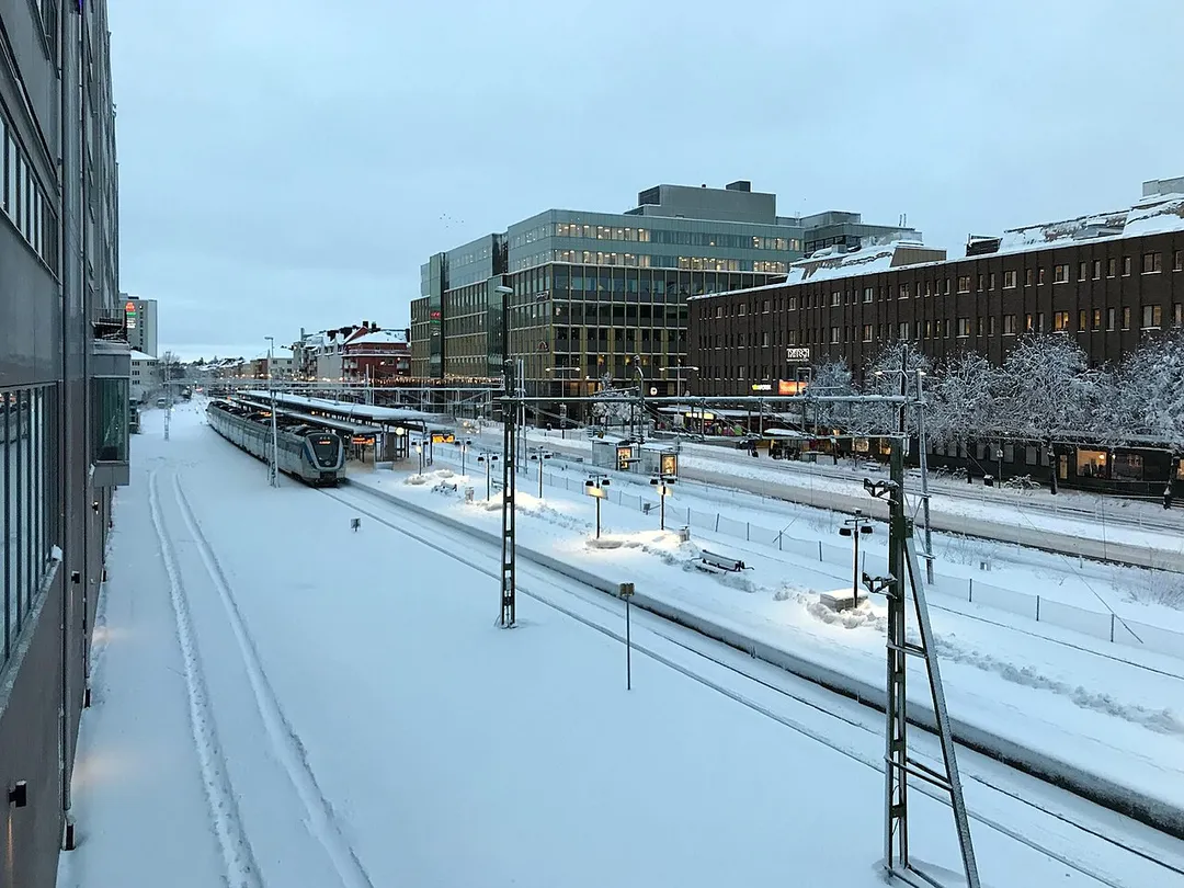 Sundbyberg Station in Winter