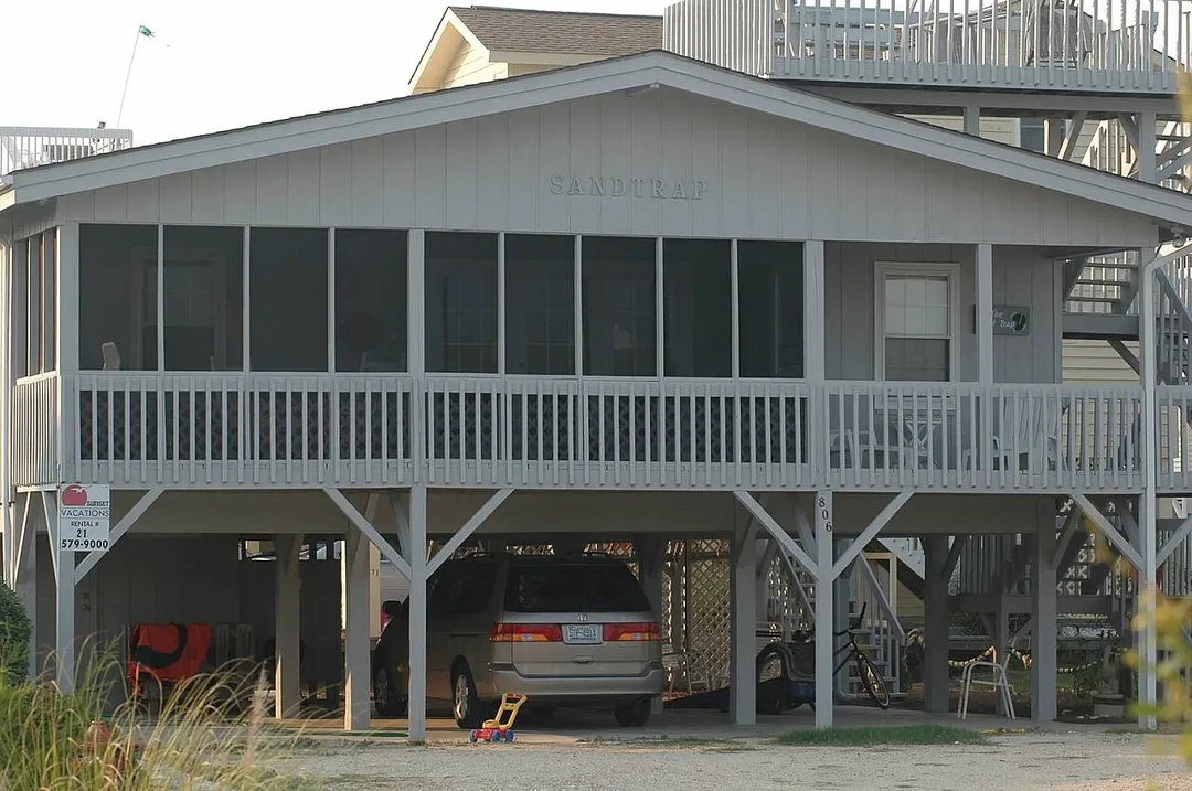 A beach house at Sunset Beach, NC named "SandTrap"