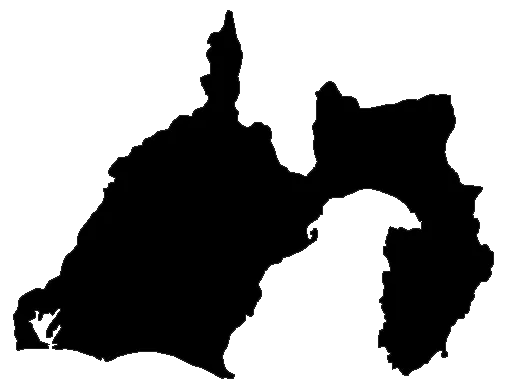 The shadow picture of Shizuoka Prefecture, Japan