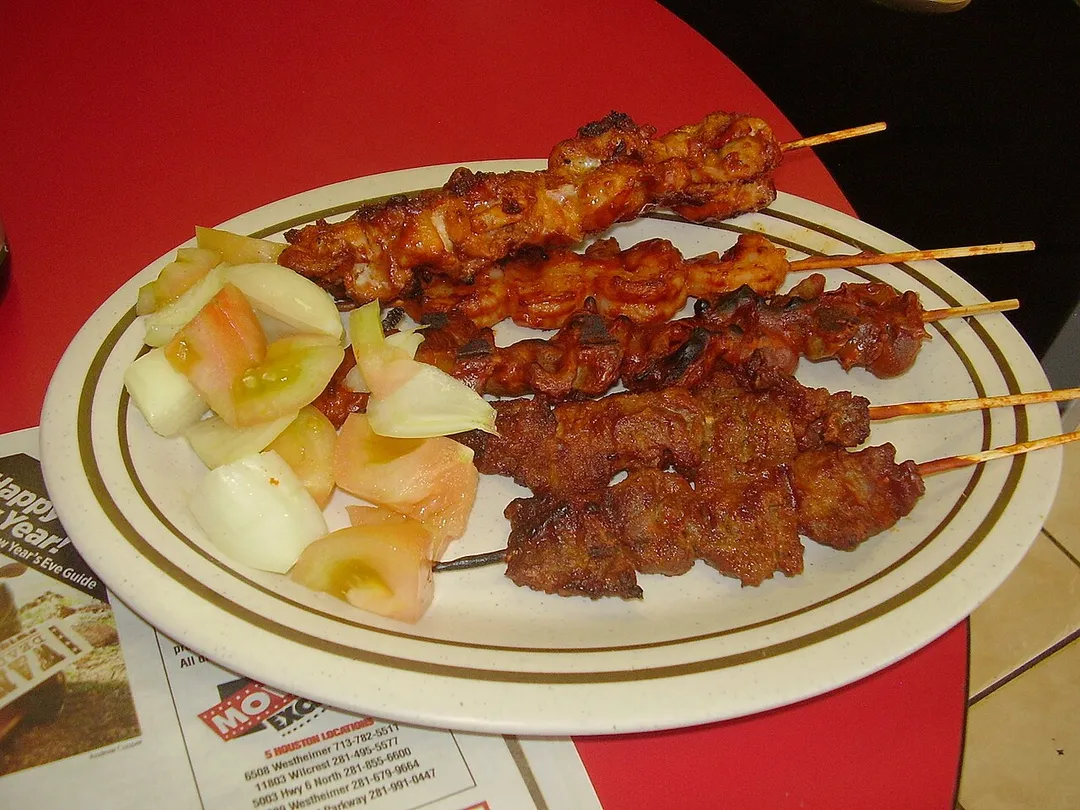 Varieties of Suya: Beef, Gizzard, and Chicken