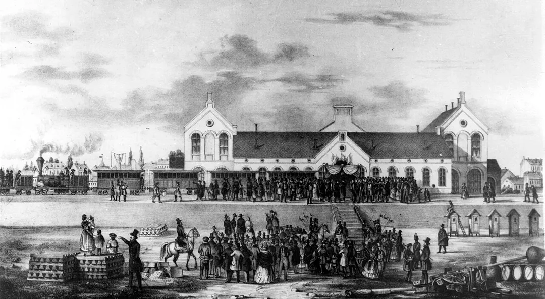 Opening ceremony of the first Hungarian railway line