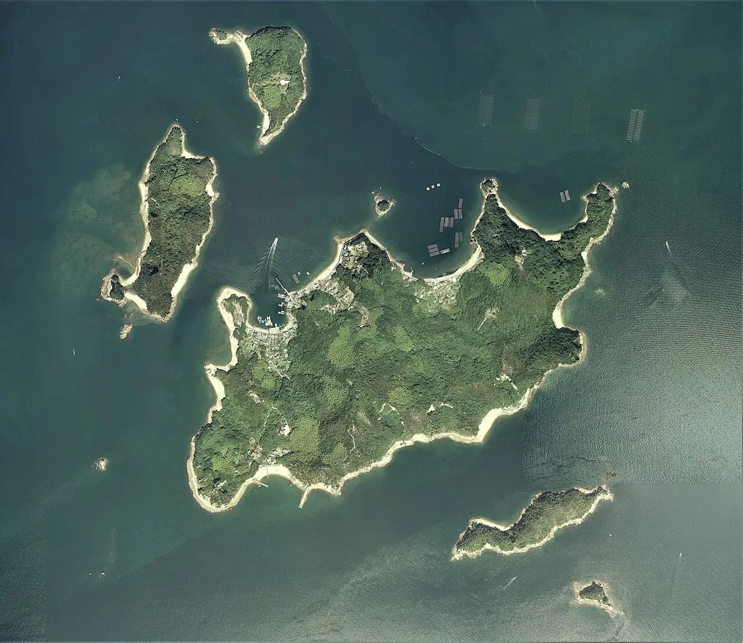 Takashima Island, Kasaoka Okayama Aerial photograph.2010