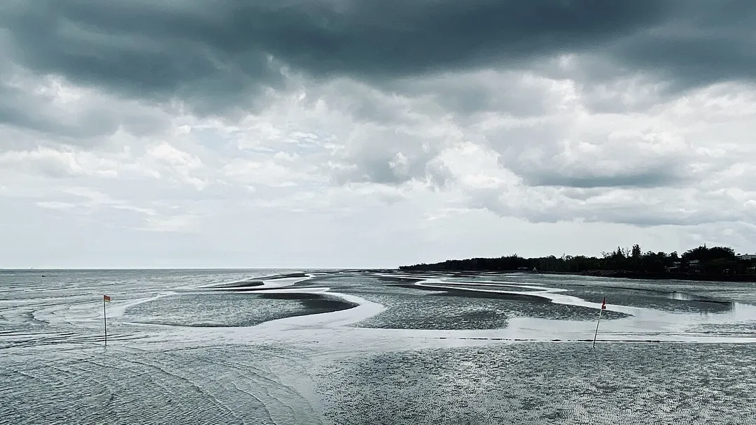 Mudflats off the coast of Tanjung Sepat, Kuala Langat, Selangor.
